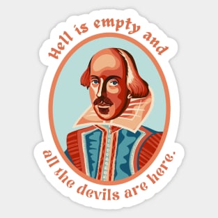 William Shakespeare Portrait and Quote Sticker